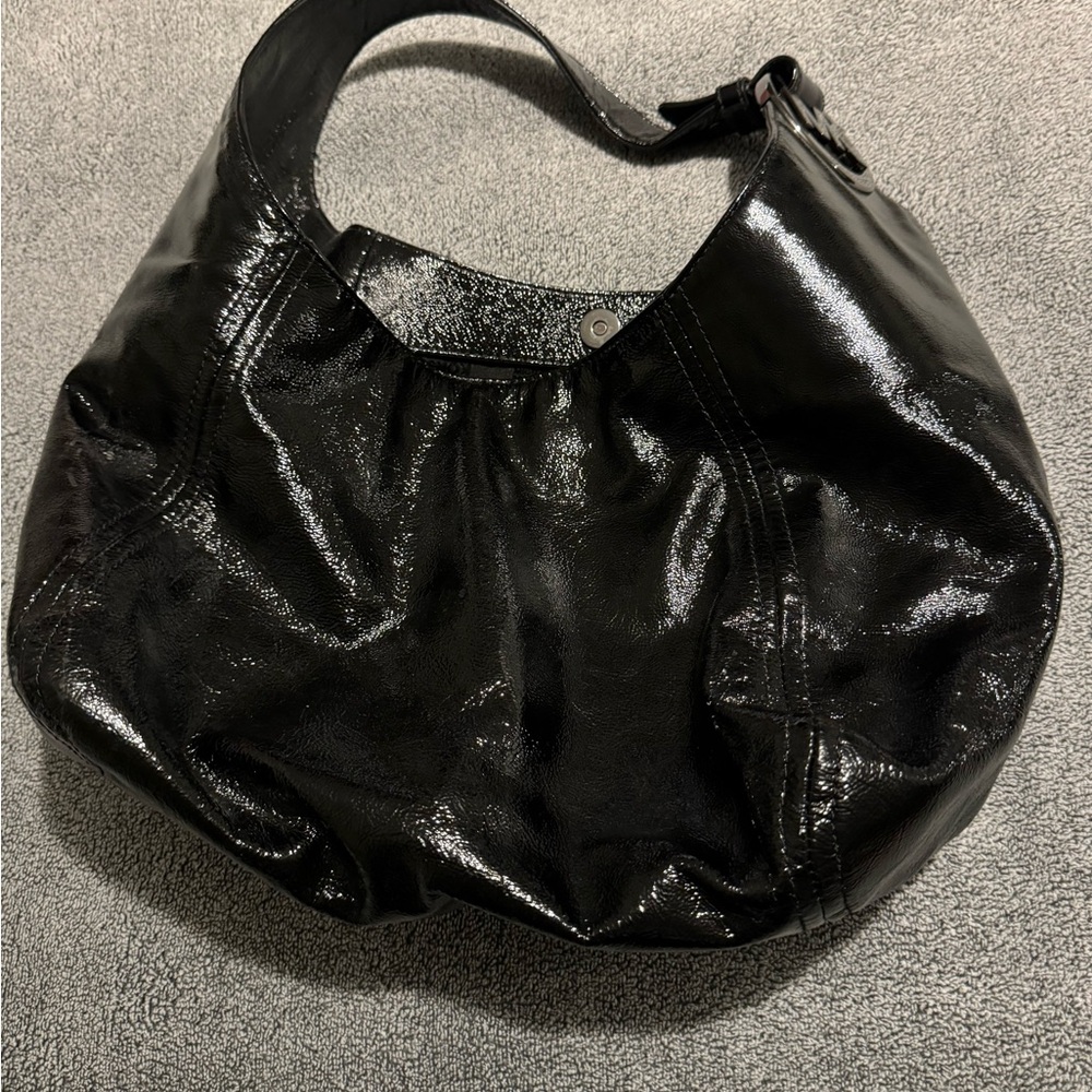 Black Michael Kors patton leather like